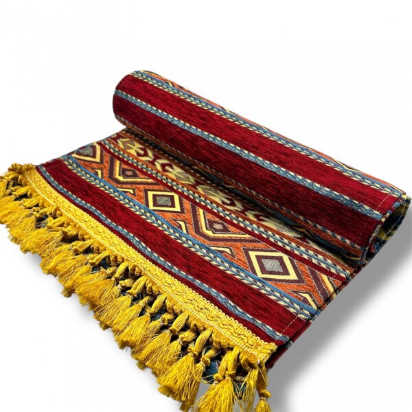 caminero de mesa 2,00 Etnico - Azul y rojo caminero de mesa 2,00 Etnico - Azul y rojo