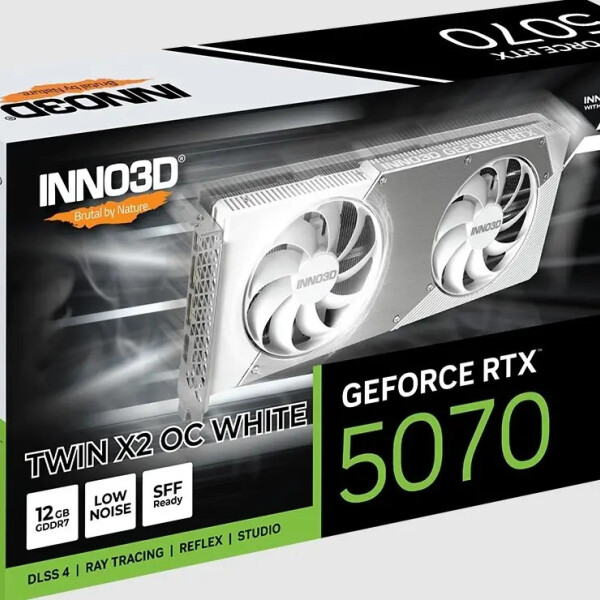 Tarjeta Gráfica Inno3d Geforce Rtx 5070 Twin X2 12 Gb Gddr7 BLANCO