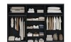 Ropero Americano PLUS 6 puertas 4 cajones - 100% MDF Gris