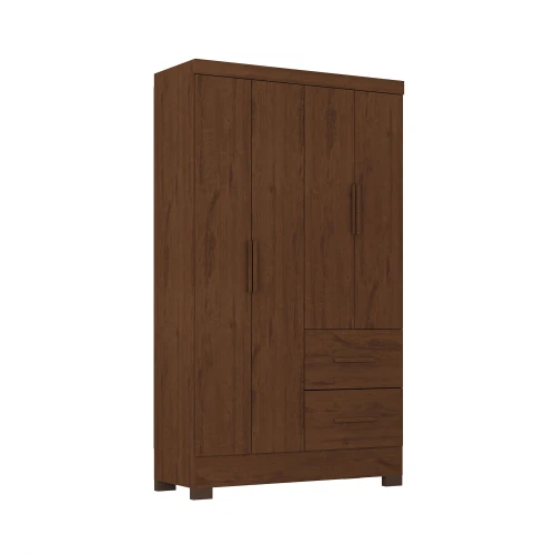 Ropero Primordial Max 4 Puertas 2 Cajones Jacaranda