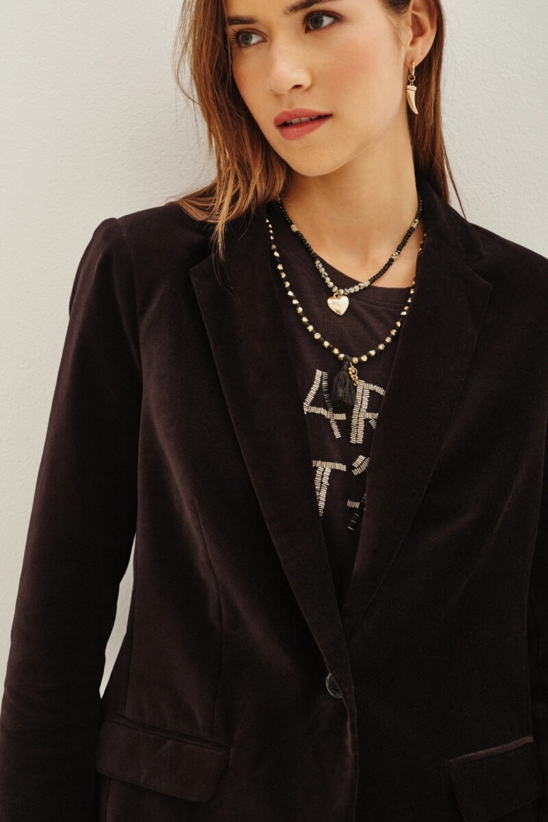 Saco Taylor Velvet Negro