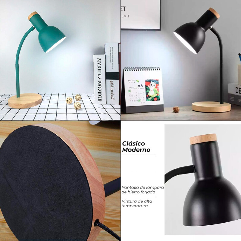 Lámpara de Escritorio Dormitorio Estudio Negro Lámpara de Escritorio Dormitorio Estudio Negro