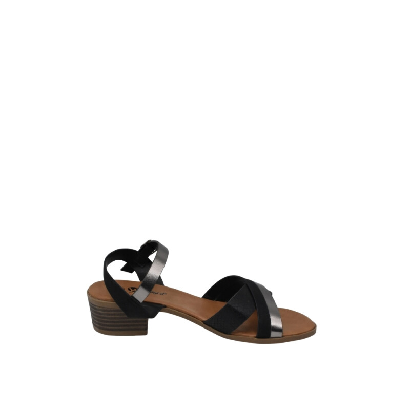 Sandalia de Dama Mayra BLACK/PEWTER