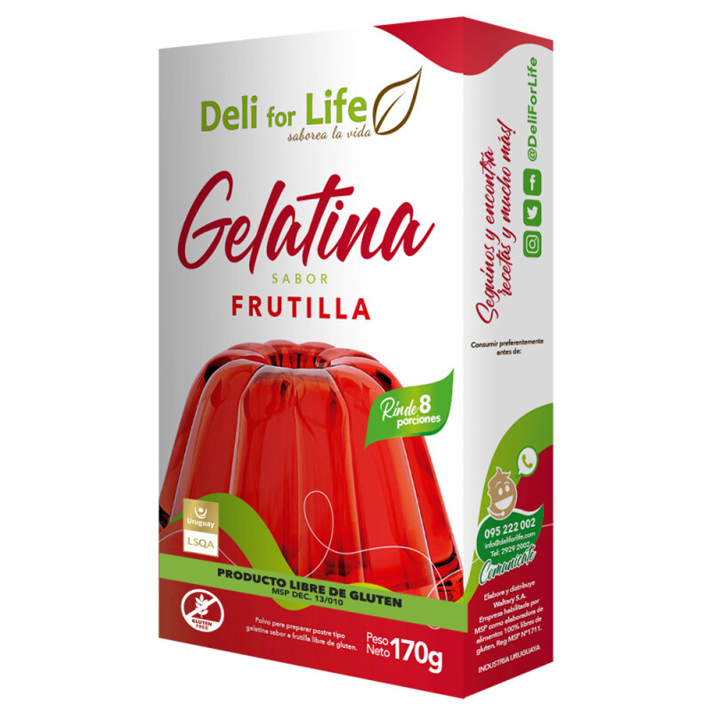 Gelatina Frutilla 8 Porciones Gelatina Frutilla 8 Porciones