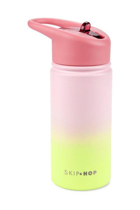 Botella Wander de acero inox. con sorbito, en degradé rosado Botella Wander de acero inox. con sorbito, en degradé rosado