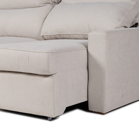 Sofá Austin (Retráctil) - Tela Microfibra - 2 módulos FX4-10 (Beige)