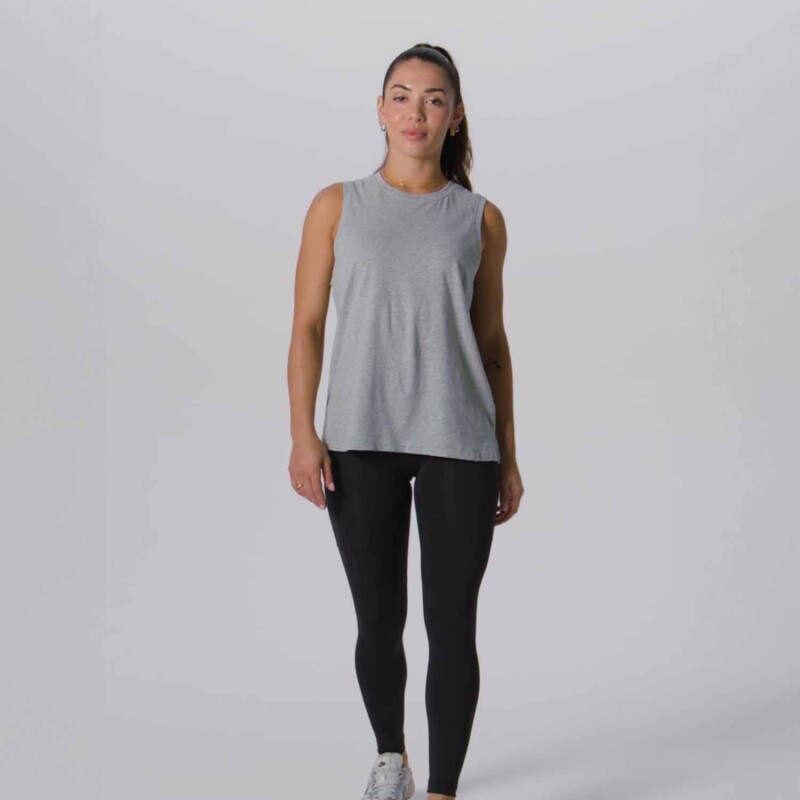 Polo Training 100% Cotton Tank Mujer Classic Grey Heather