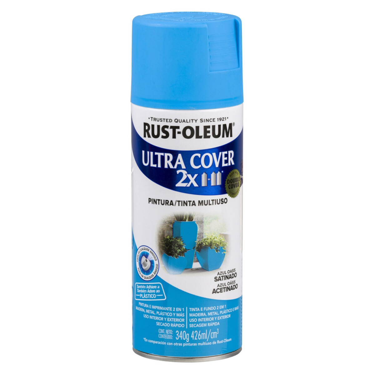 Esmalte aerosol satinado 340Gr - Azul Oasis Rust Oleum 