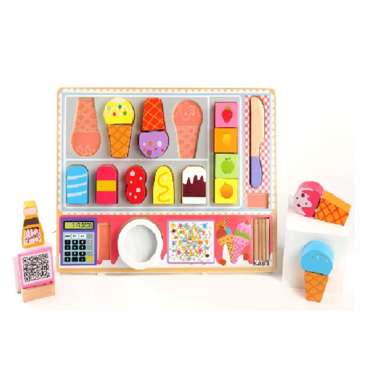 Juego Infantil Bandeja de Heladeria en Madera AK0123A - 001 