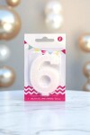 Vela grande glitter n # 6 blanco Vela grande glitter n # 6 blanco