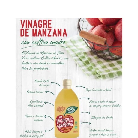 Vinagre de Manzana Orgánico 1L Terra Verde Vinagre de Manzana Orgánico 1L Terra Verde