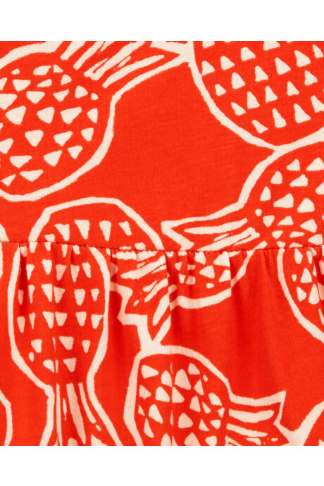 Vestido de algodón diseño piñas Sin color