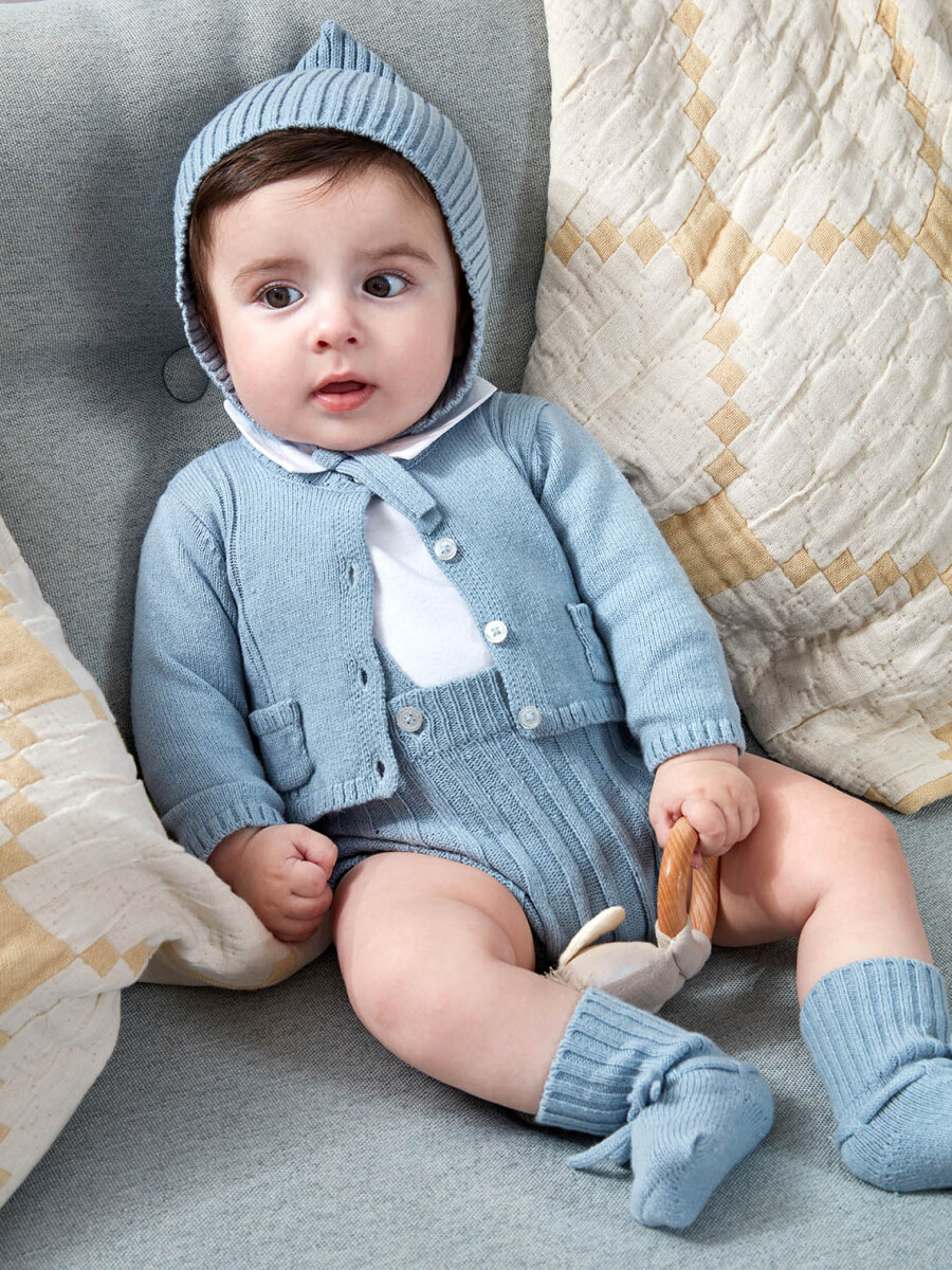 Chaqueta Con Bolsillos Azul Viejo