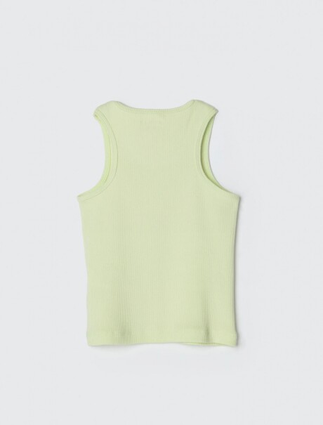 MUSCULOSA BÁSICA INFANTIL ACANALADA VERDE