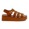 Sandalias Mujer Darkness Con Pulsera Y Hebilla Marron