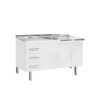 Mueble de cocina bajo mesada 140 cm blanco Mueble De Cocina Bajo Mesada 140 Cm Blanco
