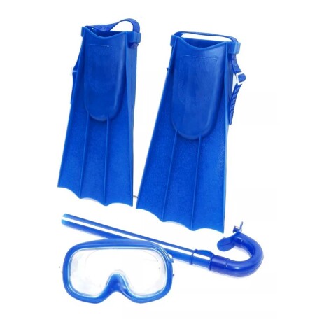 Set de Buceo Infantil con Snorkel Máscara y Patas de Rana Azul