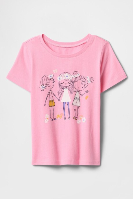Remera Gráfico Toddler Niña Parisian Pink