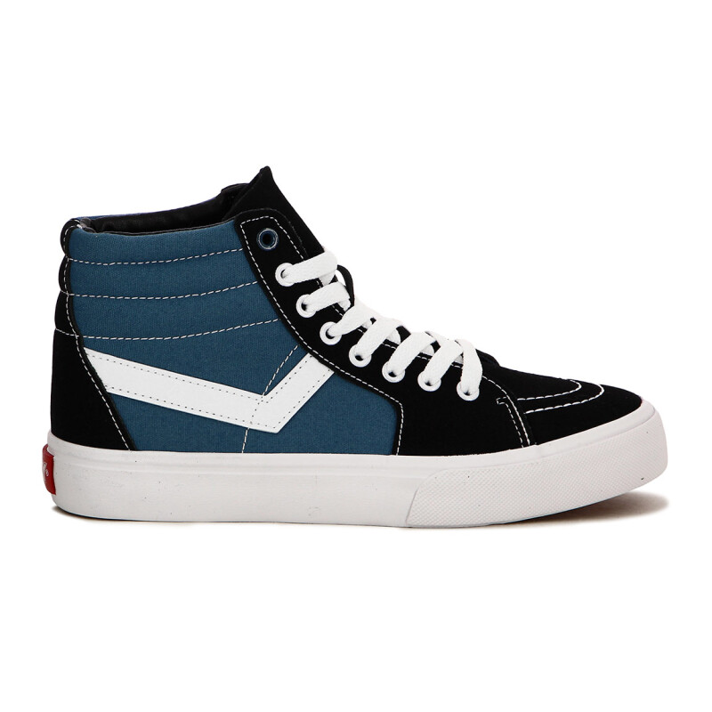 Pony Bota Old School Casual Lona Teen - Negro/Marino Negro-Marino