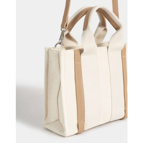 Cartera City Canvas Blanco Crudo