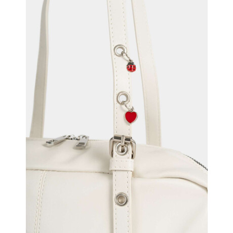 Bandolera Con Hebillas Laterales Blanco Crudo