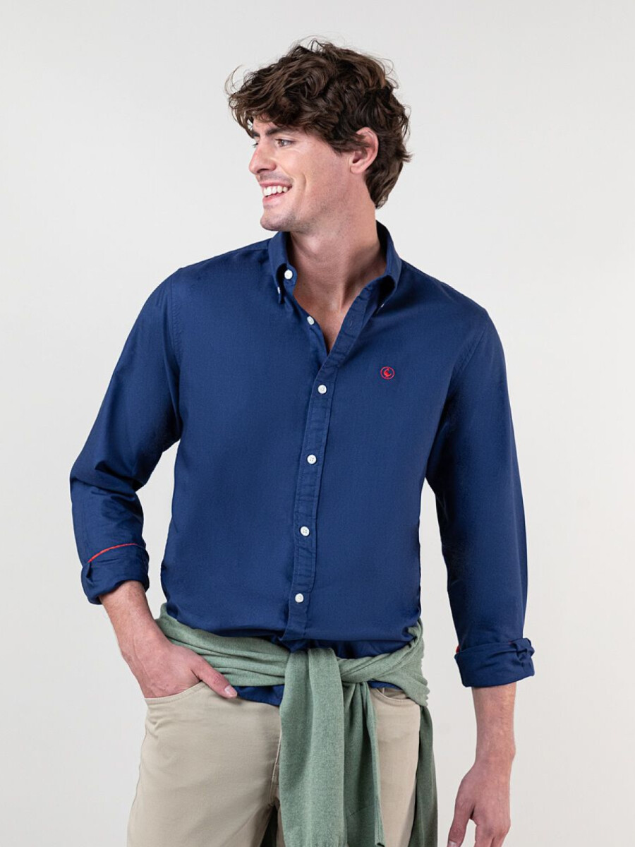 Camisa Garment Dyed - Marino 