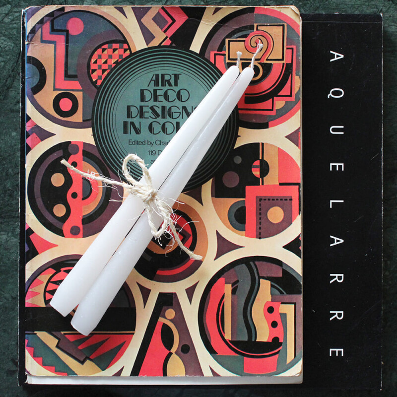 Velas cónicas 27 set de 2 Blanco