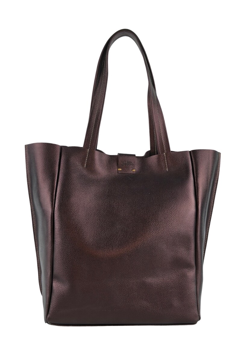 Tote Bag de cuero Bordo