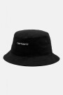 Script Bucket Hat Black White Negro