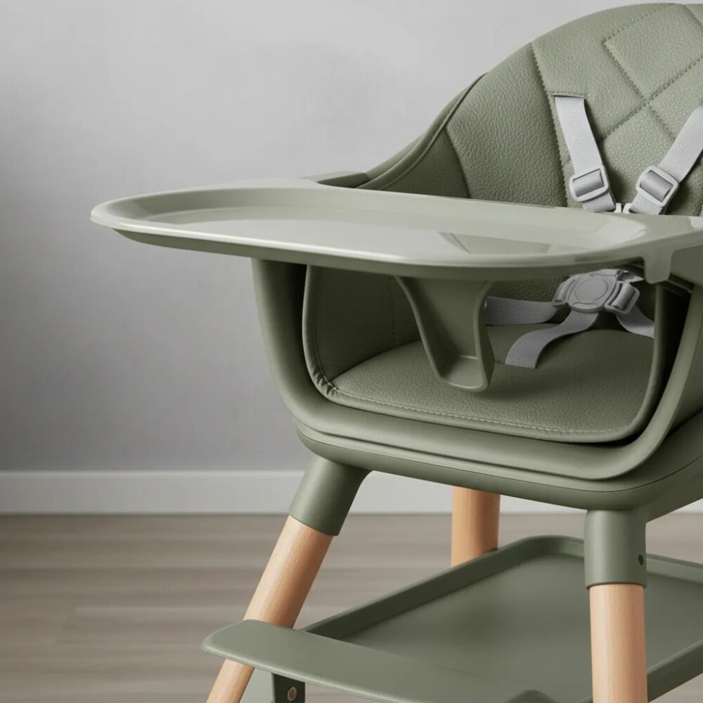 Silla de comer WOODY 6 en 1 KIKKABOO green army Silla de comer WOODY 6 en 1 KIKKABOO green army