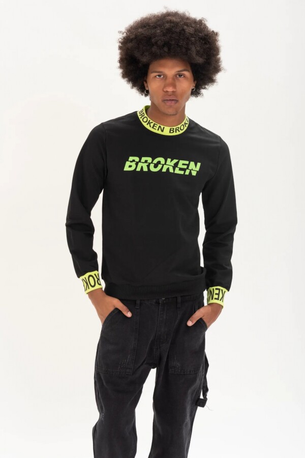 Buzo Broken Negro