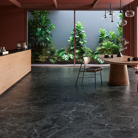 Porcelanato Negro Marmolado Rectificado 123X123Cm Piso Pared GAMAS DE NEGRO