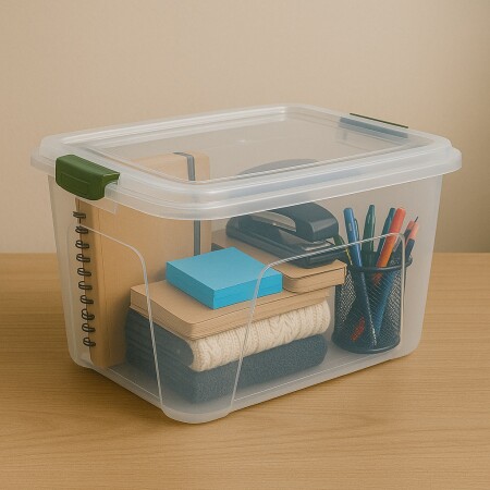 CAJA ORGANIZADORA 12 LITROS RISCHIOTO TRANSPARENTE Sin color