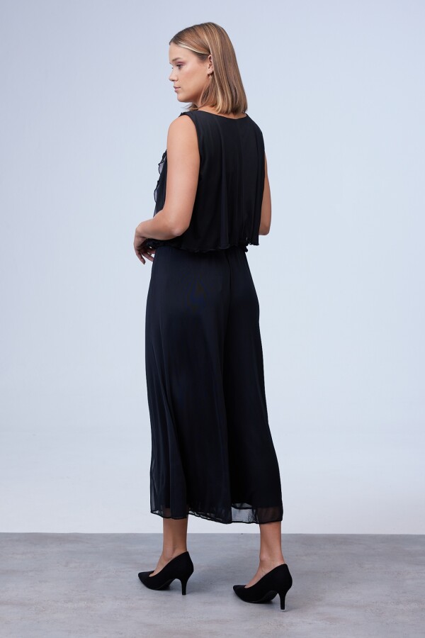 Pantalon Crop Gasa NEGRO