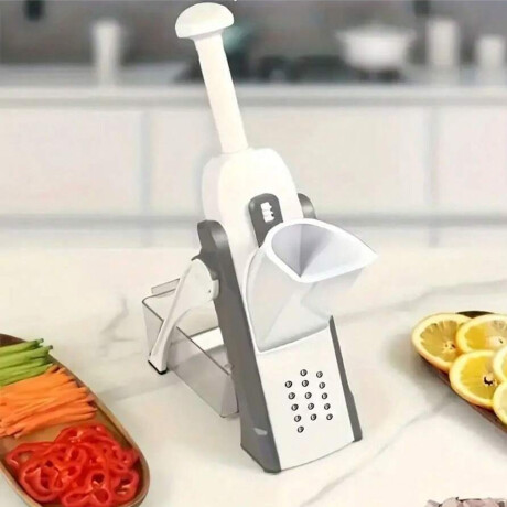Cortador Rebanador Rallador Procesador Manual de Verduras Gris