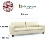 SOFA BLANC 4 CUERPOS - 100% CUERO - PERLA FOSCO SOFA BLANC 4 CUERPOS - 100% CUERO - PERLA FOSCO