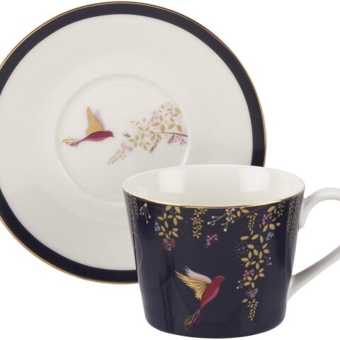 PORTMEIRION S MILLER CHELSEA TAZA DE TE C/ PLATO AZUL PORTMEIRION S MILLER CHELSEA TAZA DE TE C/ PLATO AZUL
