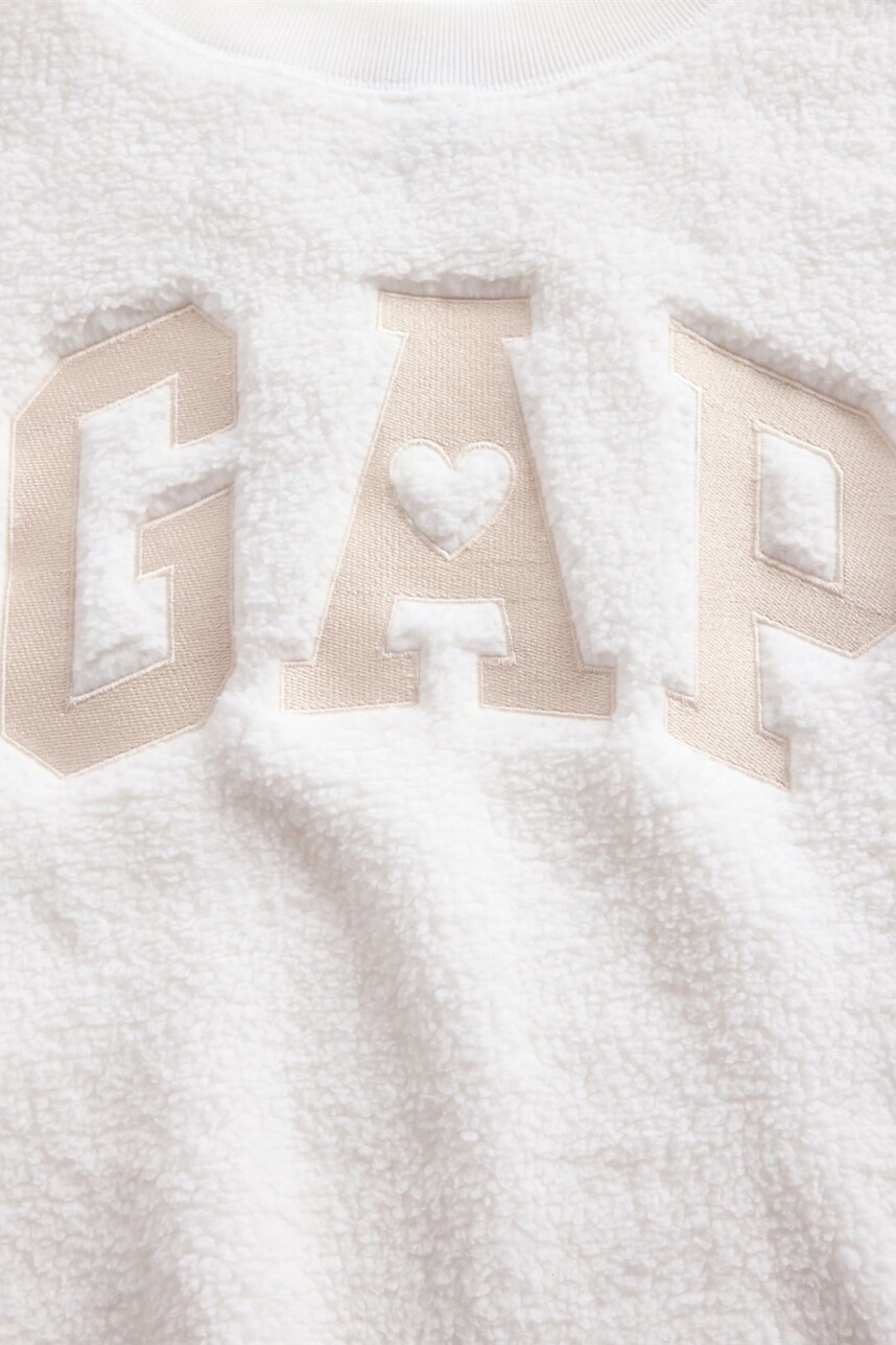 Buzo Corderito Logo Gap Mujer New Off White