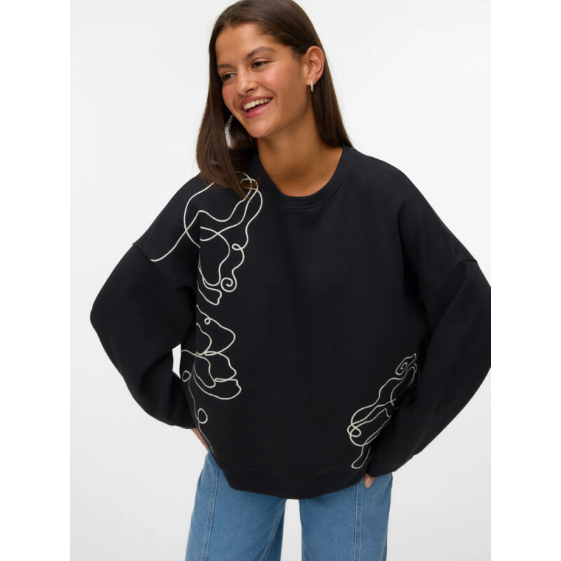 VMIVALO LS OVERSIZE SWEATSHIRT JRS GA BLACK