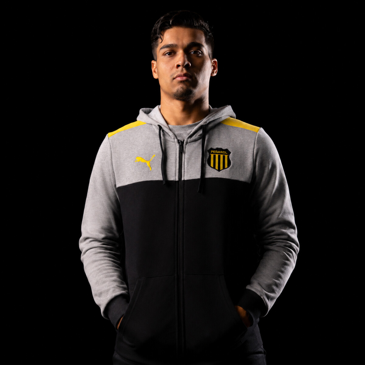 Peñarol ESS Block Zip Hoodie 69704402 - Negro 