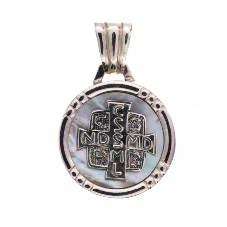 Medalla religiosa de plata 925 San Benito