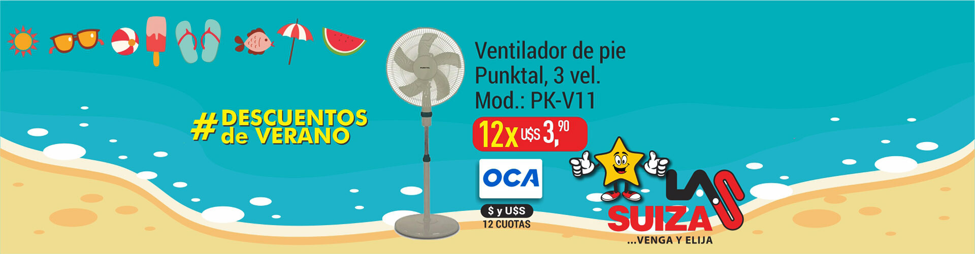 Ventilador de pie Punktal PKV11