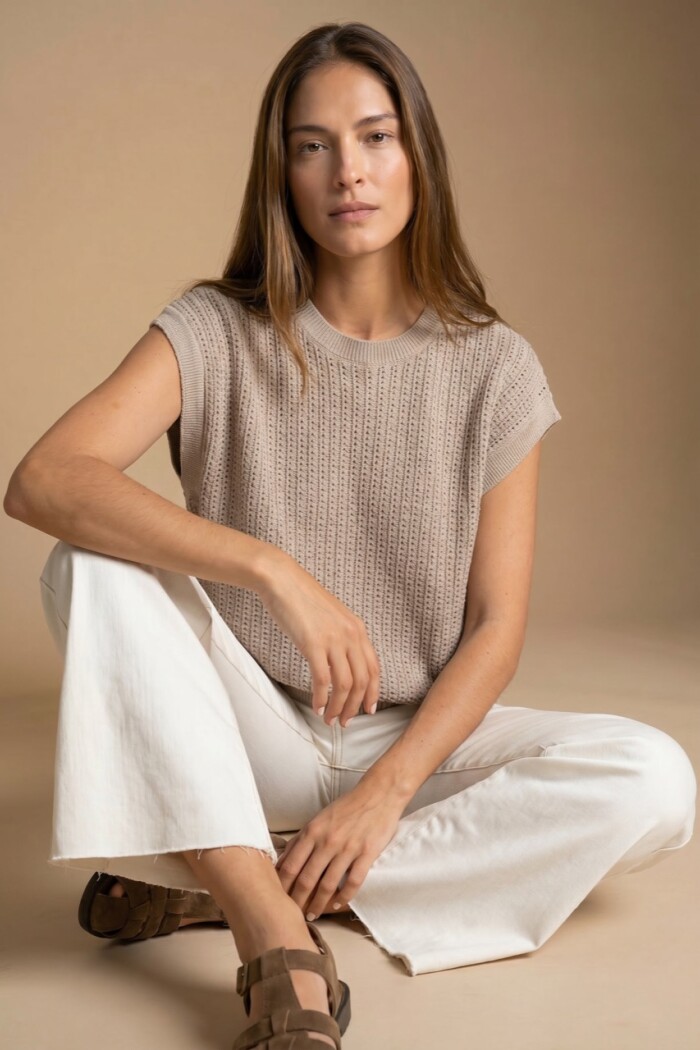 Chaleco Lurex Gris