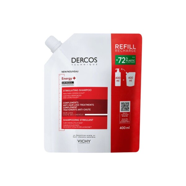Shampoo Dercos Anticaída Estimulante Repuesto 400 ml – Vichy Shampoo Dercos Anticaída Estimulante Repuesto 400 ml – Vichy