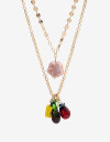Collares Cortos Color Collar Corto Layer Glass - Dorado