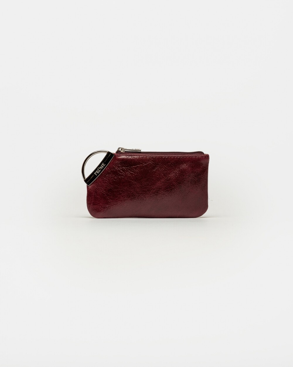 Monedero Katy En Cuero Liso Bordeaux