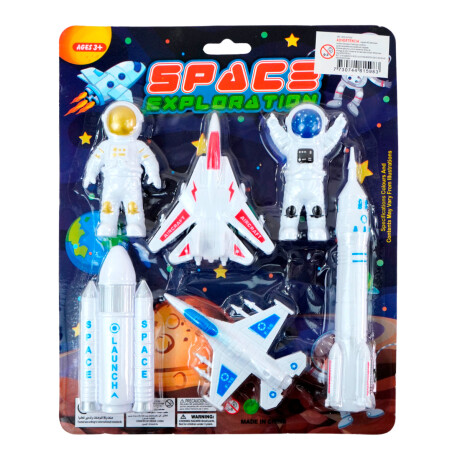 Set de astronautas, cohetes y aviones Set de astronautas, cohetes y aviones