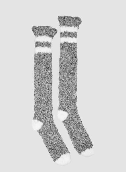 Medias damas chenille ochos 3/4 Negro