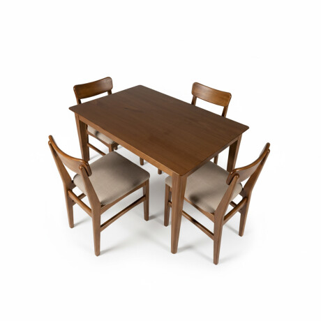 Juego de Comedor Olmo - Mesa 120 + 4 sillas 0002 (Honey)