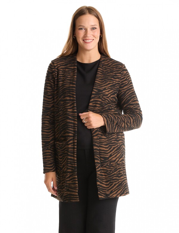 Cardigan Cozy NEGRO/MARRON